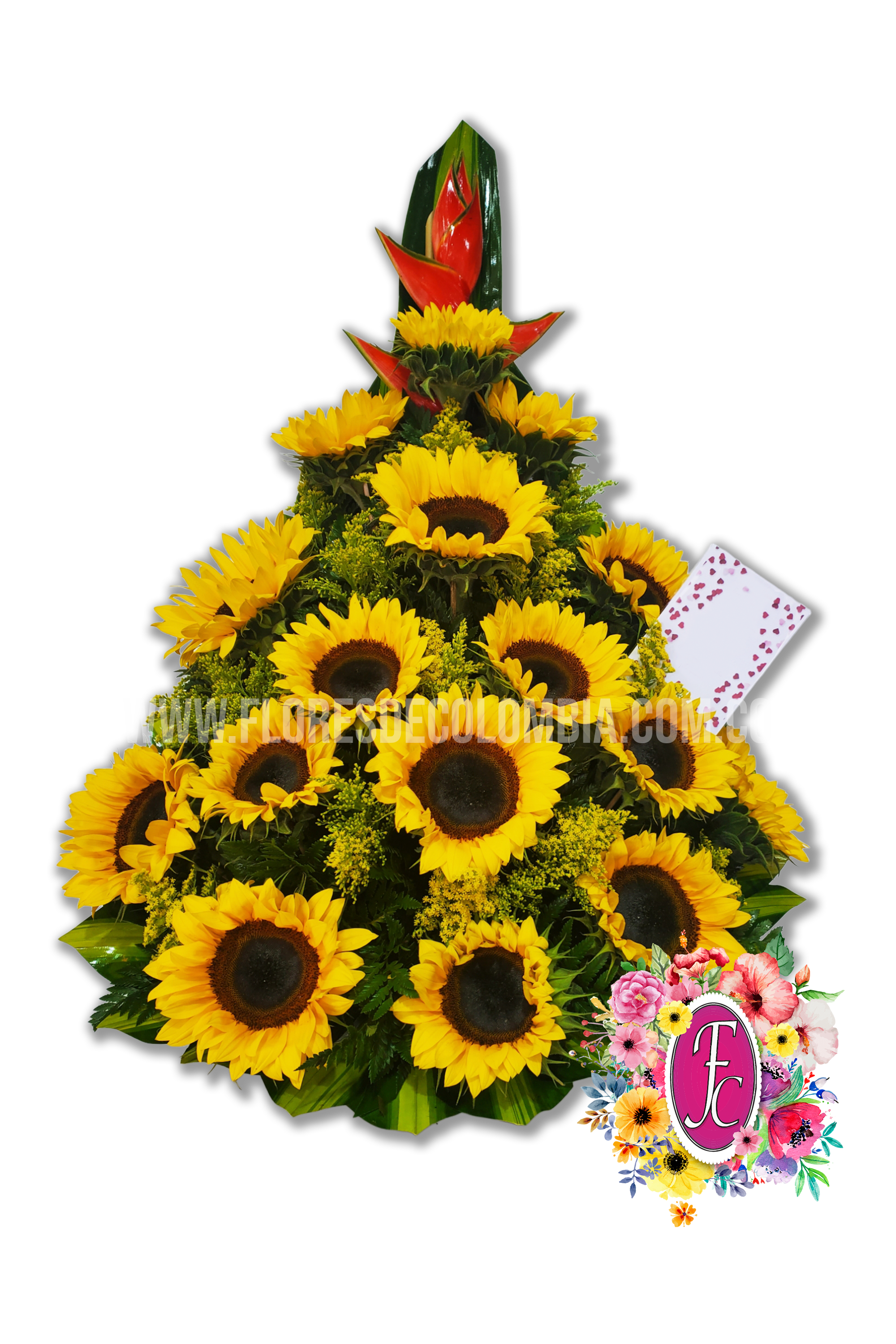 Tradicional con 16 girasoles - Flores de Colombia
