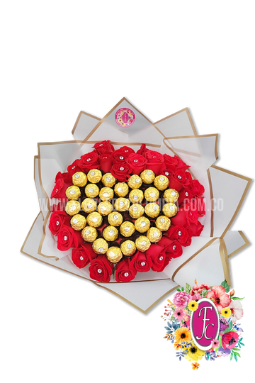 Diamond heart bouquet - Flores de Colombia